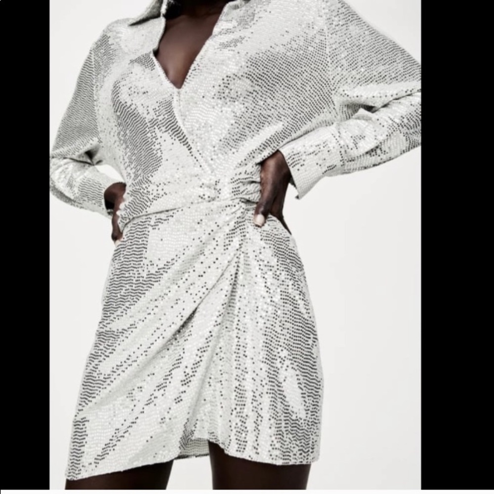 Zara sparkly knotted dress